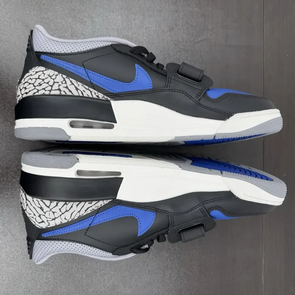 Jordan Men's Low-Top Sneakers in Black, Royal Blue, Gray